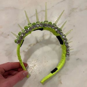 Green crystal rave / festival / Halloween crown